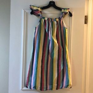 Multicolor off the shoulder shift dress Jcrew